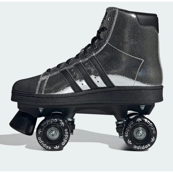 NEW ADIDAS Superstar 82 Roller Skates W9.5 Silver JH5522 - Picture 4 of 7
